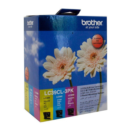 BROTHER LC-39 Colour Value Pack 1 x Cyan, 1 x Magenta, 1 x Yellow