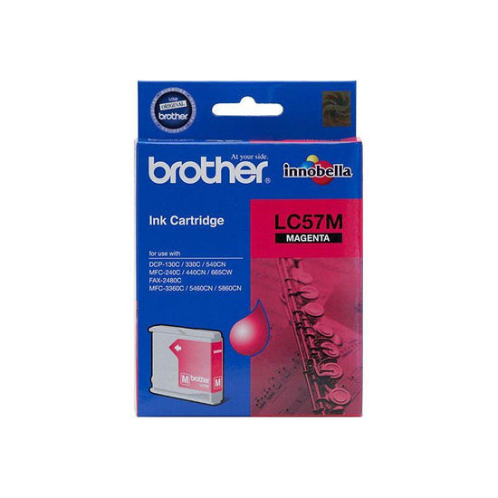 Brother LC-57M Magenta Ink - FAX-2480C, DCP-130C/330C/540CN/350C, MFC-240C/440CN/3360C/5460CN/5860CN/665CW/465CN/685CW/885CW- up to 400 pages