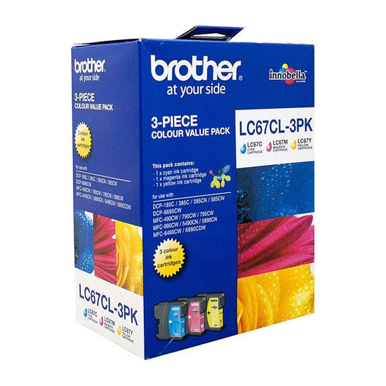 BROTHER LC67 CMY Colour Pack