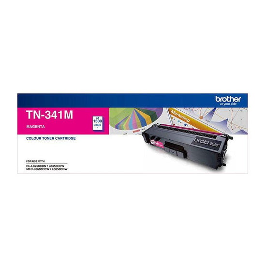 Brother TN-341M Colour Laser Toner-Standard Magenta, HL-L8250CDN/8350CDW MFC-L8600CDW/L8850CDW - 1500 Pages