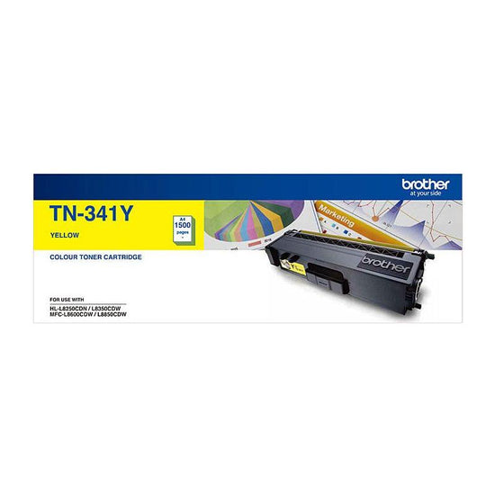 BROTHER TN-341Y Colour Laser Toner - Standard Yellow HL-L8250CDN/8350CDW MFC-L8600CDW/L8850CDW - 1500 Pages