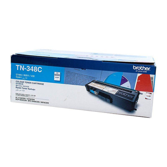 Brother TN-348C Colour Laser Toner - Super High Yield Cyan- HL-4150CDN/4570CDW, DCP-9055CDN, MFC-9460CDN/9970CDW - 6000 pages