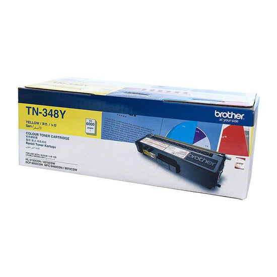 Brother TN-348Y Colour Laser Toner - Super High Yield Yellow- HL-4150CDN/4570CDW, DCP-9055CDN, MFC-9460CDN/9970CDW - 6000 pages