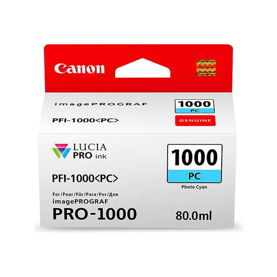 CANON PFI1000 Ph Cyan Ink Cartridge