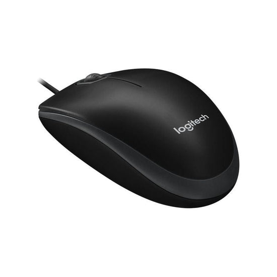 Logitech B100 Optical USB Mouse 800dpi for PC Laptop Mac Tux Full Size Comfort smooth mover 3yr