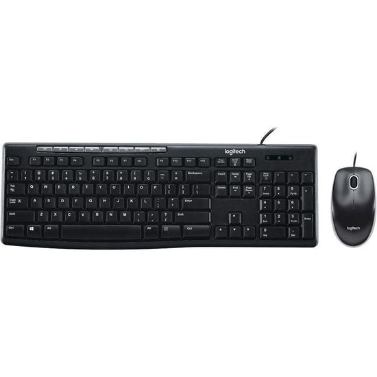 LOGITECH MK200 Media Keyboard and Mouse Combo 1000 DPI USB 2.0 Full-size Keyboard Thin profile Instant access to applications