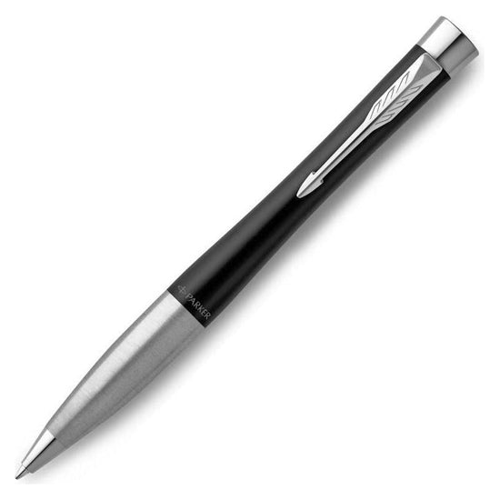 PARKER Urban Twist Ballpoint Pen -  Black with Chrome Trim