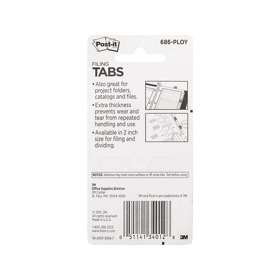 POST-IT Tab 686-PLOY 50x38 Pack of 4 Bx6