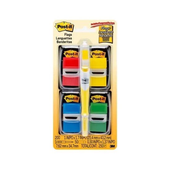 POST-IT Flag 680-RYBGVA Value Pack & Pen