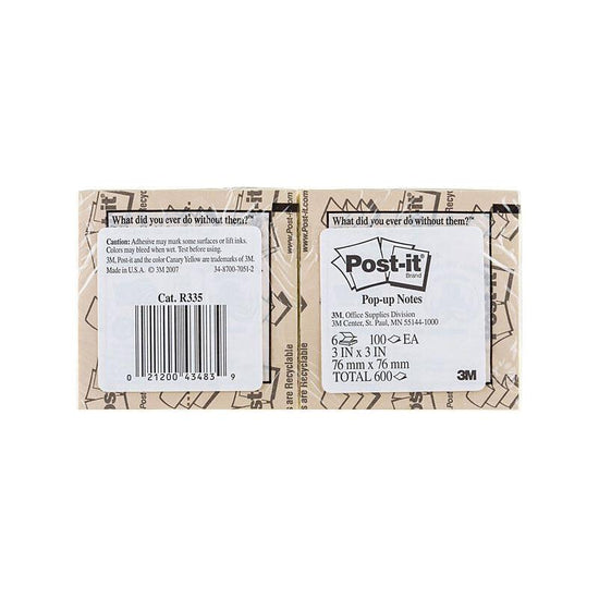 POST-IT P/Up R335-YL Yellow 73X73 Pack of 6