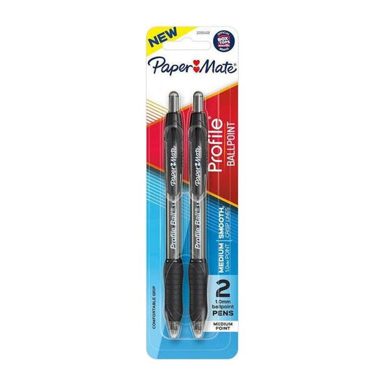 PAPER MATE Profi RT 1.0 Ball Pen Black Pack 2 Box of 6