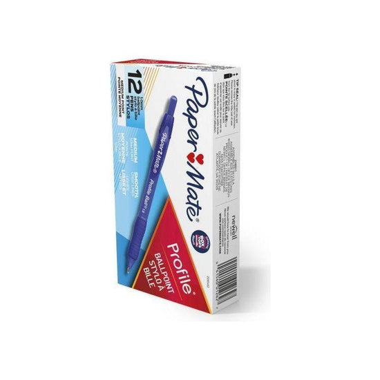 PAPER MATE Profile Ball Pen 1.0mm Blue Box of 12