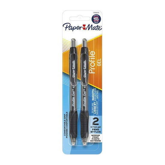 PAPER MATE Profile Pen 0.7 Black Pack 2 Box of 6