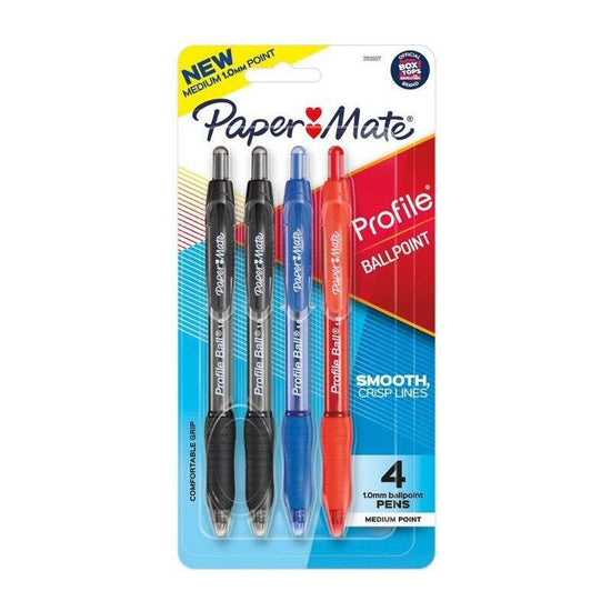 PAPER MATE Profile BP 1.0mm RT Pack of 4 Box of 6