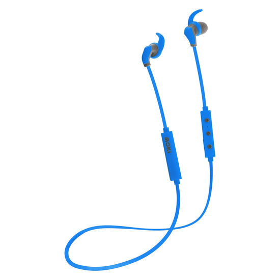 MOKI Hybrid Bluetooth Earphones - Blue