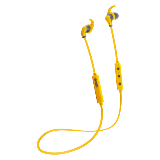 MOKI Hybrid Bluetooth Earphones - Yellow