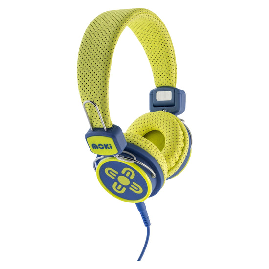 MOKI Kid Safe Yellow & Blue Headphones