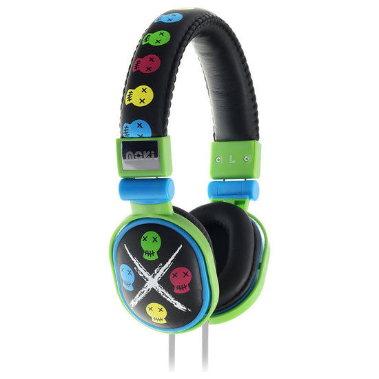 Moki Skull Black soft cushioned headphone