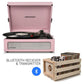 CROSLEY Crosley Voyager Amethyst - Bluetooth Portable Turntable  & Record Storage Crate