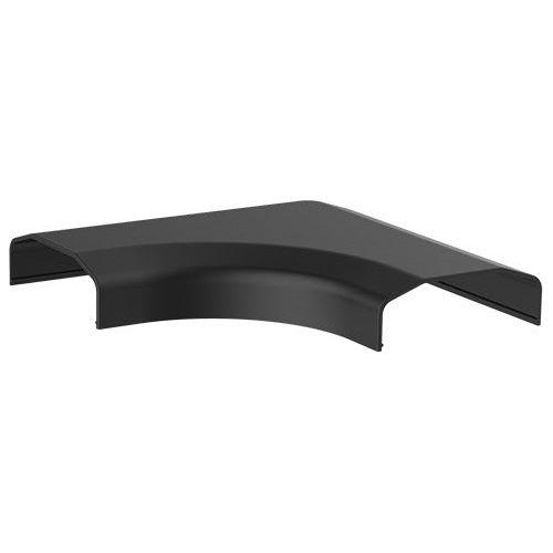 BRATECK Plastic Cable Cover Joint L Shape Material:ABS Dimensions 127x127x21.5mm - Black