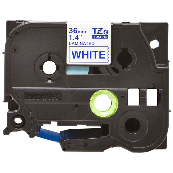 Genuine Brother TZe-263 Labelling Tape Cassette  Blue on White, 36mm wide, 8m long Compatible with a wide range of Brothers P-touch printers