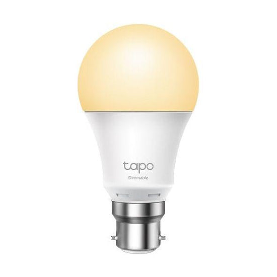 TP-Link Tapo Dimmable Smart Light Bulb L510B Bayonet Fitting Dimmable, No Hub Required, Voice Control, Schedule & Timer 2700K 8.7W 2.4 GHz 802.11b/g/n