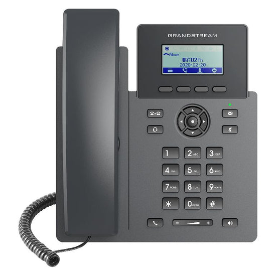 GRANDSTREAM GRP2601P 2 Line IP Phone, 2 SIP Accounts, 132x48 Screen, HD Audio, Powerable Via POE