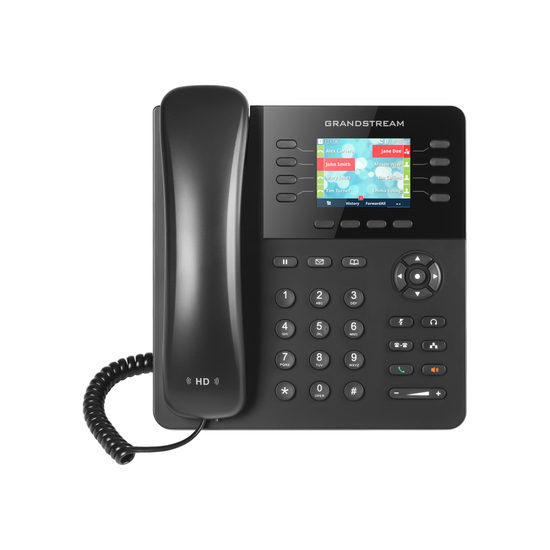 GRANDSTREAM GXP2135 8 Line IP Phone, 4 SIP Accounts, 320x240 Colour LCD Screen, HD Audio, Built-In Bluetooth, Powerable Via POE