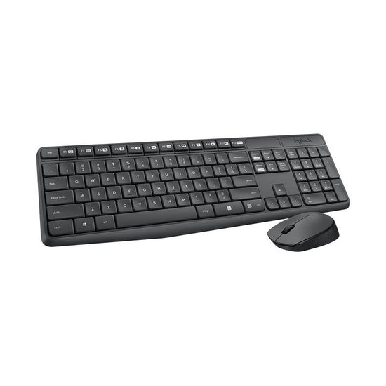 LOGITECH MK235 Wireless Keyboard and Mouse Combo 2.4GHz Wireless Compact Long Battery Life 8 Shortcut keys