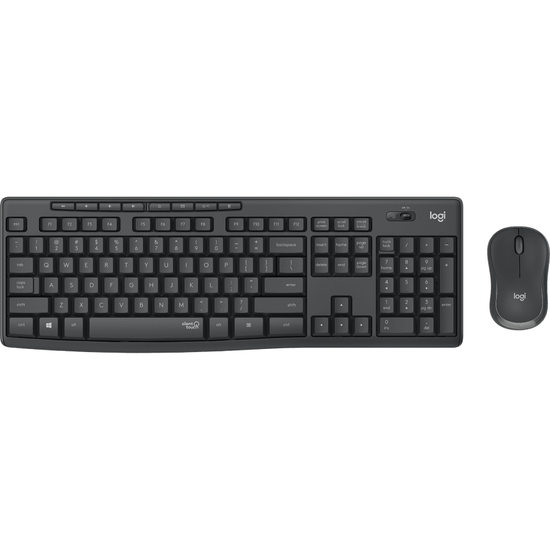 LOGITECH MK295 WIRELESS SILENT KEYBOARD AND MOUSE COMBO, 2.4GHZ USB RECEIVER -