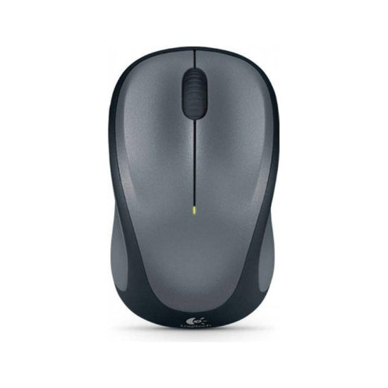 Logitech M235 Wireless Mouse Grey Contoured design Glossy Comfort Grip Advanced Optical Tracking 1-year battery life