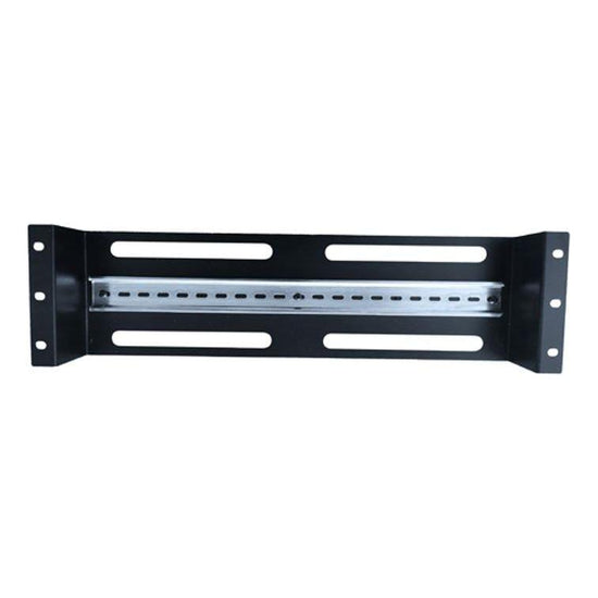 LDR Rackmount Din Rail, Black Metal Construction, 35mm International Din Rail