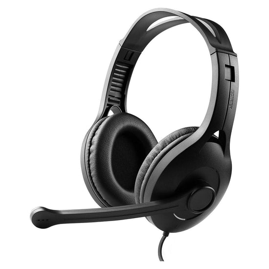 Edifier K800 USB Headset with Microphone - 120 Degree Microphone Rotation, Leather Padded Ear Cups, Volume/Mute Control - Ideal for Gaming, Business