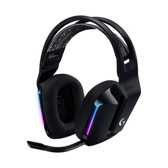 Logitech G733 Lightspeed Wireless RGB Gaming Headset Black USB, Frequency Response: 20 Hz-20 KHz - Detchable Cardioid Unidirectional Microphone