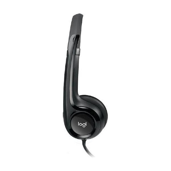 Logitech Wired USB Headset H390, Black, Noise Cancelling MIC, 1.8m Cable, In-line Audio Control