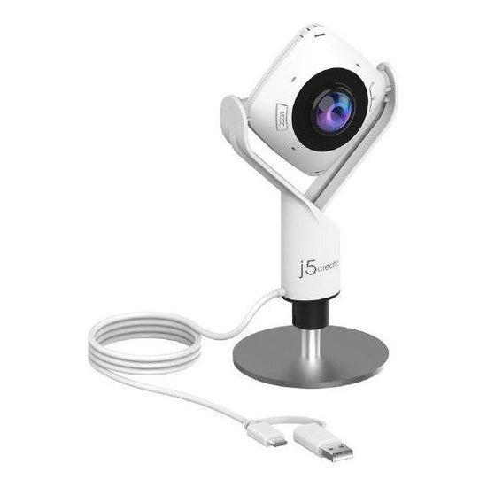 J5create 360 All Around Conference Webcam for Huddle Rooms - Full HD 1080p video playback @ 30 Hz Model: JVCU360