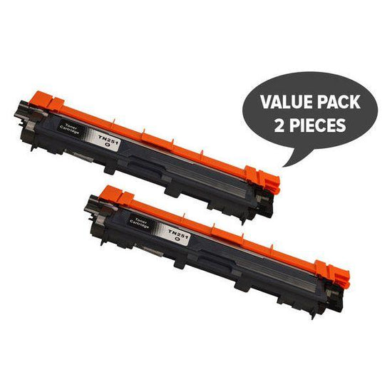 TN-251 Black Premium Generic Toner Set of 2