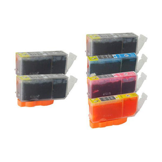 PGI-520 CLI-521 Compatible Inkjet Cartridge Set 6 Cartridges [Boxed Set]