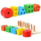 Wooden Educational Preschool Blocks Puzzle for 3 to 5 Year Old Kids Toys