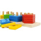 Wooden Educational Preschool Blocks Puzzle for 3 to 5 Year Old Kids Toys