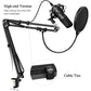 Microphone Radio Broadcasting Stand with 3/8"to 5/8" Screw Adapter and Windscreen Pop Filter