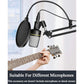 Microphone Radio Broadcasting Stand with 3/8"to 5/8" Screw Adapter and Windscreen Pop Filter