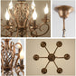 French Country Chandelier, 6 Lights, Rustic