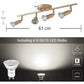 Modern 4-Light Track Lighting Kit LED (Gold)