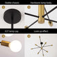 Sputnik Chandelier Modern Industrial, 8-Light , Black & Gold