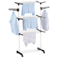 CARLA HOME Folding 3 Tier Clothes Laundry Drying Rack with Stainless Steel Tubes for Indoor & Outdoor Home