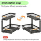 2-Tier Kitchen Under Sink Organiser Storage with Height Adjustable, Unique Slide Rail & Suction Cups for Storage