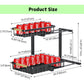 2-Tier Kitchen Under Sink Organiser Storage with Height Adjustable, Unique Slide Rail & Suction Cups for Storage