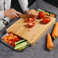 Chopping Board with with 2 Organiser Stainless Steel Trays Containers