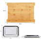 Chopping Board with with 2 Organiser Stainless Steel Trays Containers